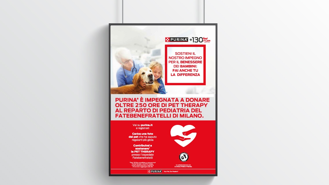 The key visual ATC designed for the project sponsored by Purina features the pet therapy in collaboration with the non-profit organisation Frida's Friends