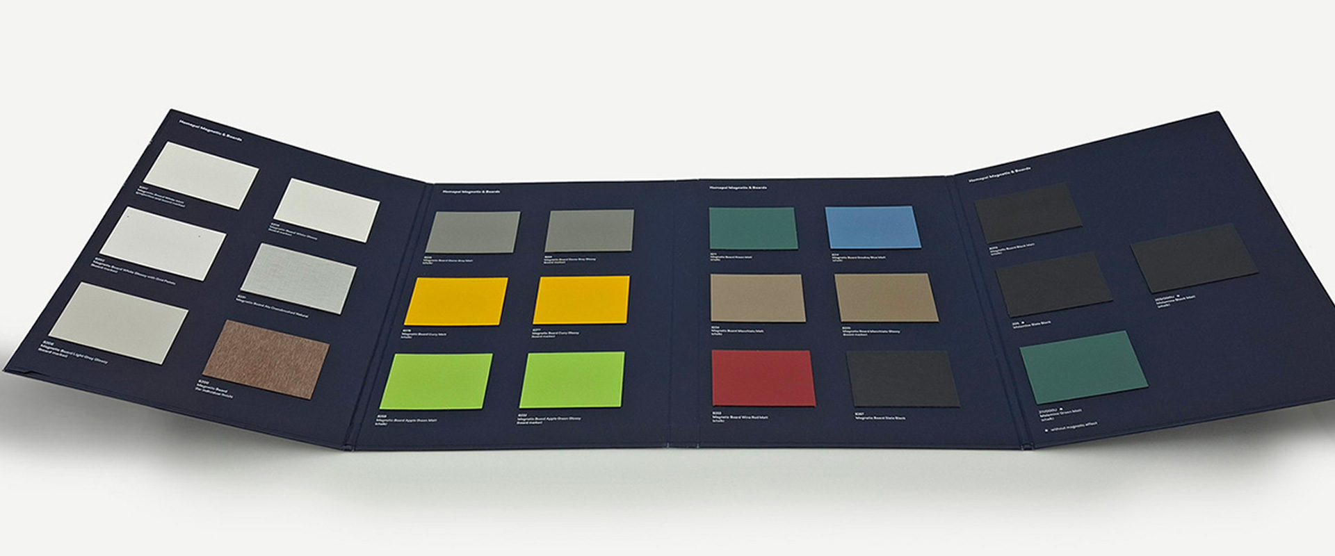 The Sample Box, with its refined design, reveals the variety of available samples in a color sequence curated by ATC